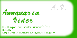 annamaria vider business card